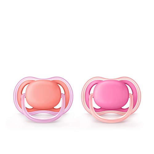 Philips Avent SCF245/22 Succhietti Ultra Air 6 - 18 m, Pesca e Rosa