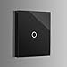 Produktbild Touch Lichtschalter Elektronischer Kratzfeste Schwarz Glas 1 Fach Wechselschaltung