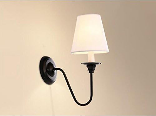 Ydxwan LED Nordic Modern Single And Double Head Wall Lamp Mirror Lamp Simple Art Lampshades Bedside Lamp Bracket Lamp Bedroom/garden/outdoor Lighting E14 Light Source (no Bulb) (Style : Single head)