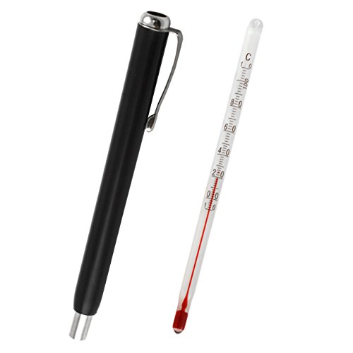 Lantelme Universal Thermometer mit Schutzhülle ( Kugelschreiber Design ) für Getränke , Tee oder auch Wein für Haus , Camping und Reise . Farbe schwarz - 3