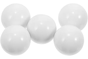 Toyvian 5Pcs Roulette Wheel Replacement Balls 12Mm Acrylic Roulette Game Beads for 8-12 Inch Wheels Elegant White Design