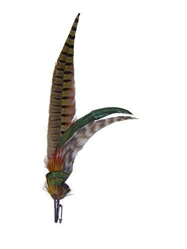 Preisvergleich Produktbild Breiter - handgebundene Fasanenfeder mit Chinchillahahnfeder und Naturhahnfeder mit Hülse, Accessoire für den Trachtenhut - ca 33cm