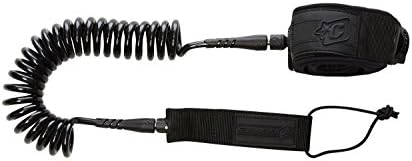 Creatures SUP Coil Knee Leash 10 '0 ", Black