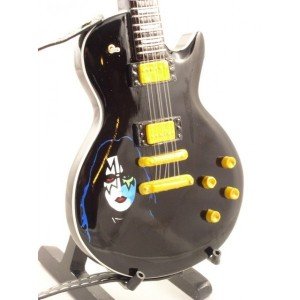 Mini Guitars - Chitarra Replica Gibson Les Paul Black Kiss Ace Frehley Music Legends Collection