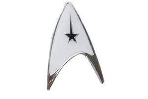 Mainly Metal Pin's Trek Delta Shield - Grand logo Insignia blanc - 29 mm x 17 mm