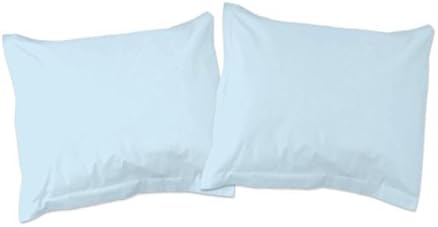 SoulBedroom Light blue 100% Cotton Pillow Cases - Continental (26" x 26") - 65 x 65 cm