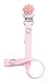 Lovely Cute Baby girl pacifier soother 'dummy holder clip' - Large flower (baby pink polka dots)
