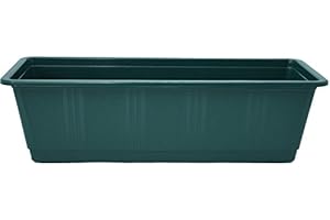 ‎MEINDEKOARTIKEL meindekoartikel Blumenkasten Standard aus Kunststoff - Verschiedene Größen und Farben (Breite ca. 100 cm, Dunkelgrün)