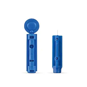 MEDITIVE Round Lancet Needle - Pack of 100 Pieces (Blue Color)