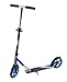 Produktbild Alu-Scooter Tretroller für Kinder Jugendliche und Erwachsene, City-Roller Höhe verstellbar, faltbarer Klapproller stabil bis 100kg, große Räder 200mm hochwertige ABEC7- Kugellager blau/schwarz