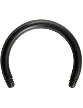 Piercing Stab Circular Hufeisen Bioflex / Bioplast Schwarz VotrePiercing - 1.2 x 6 mm