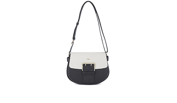 Borsa Furla Hashtag in pelle bicolore bianca e nera : Amazon.it: Moda