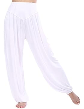 MEISHINE® Damen Modal Elastisch HaremsHose Pluderhose Pumphose Ideal für Sport Yoga Tanz Jogging Dance