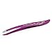 Feather Shaped Makeup Tool Purple Slanted Tip Eyebrow Tweezers Clip