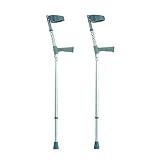  NRS Healthcare - Muletas de codo (agarraderas de plástico, ajustables)