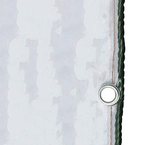 Preisvergleich Produktbild Abdeckplanen Starke wasserdichte transparente Falle mit Ösen, robuste PVC-Planenabdeckung für Gewächshausdach-Poolgarage, 410 g / m² (Size : 1.25×2.1m)