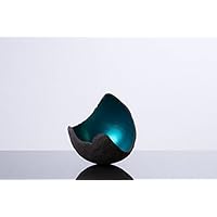 Lichtschale petrol, Größe S, Beton schwarz | Unikat handmade | Geburtstagsgeschenk | Hochzeitsgeschenk | Gartendeko