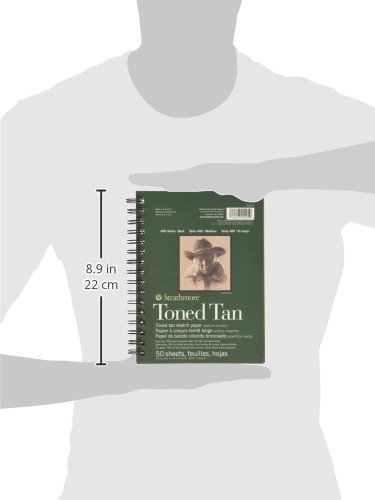 Strathmore Spiral Toned Sketch Book 5.5″X8.5″-Tan 50 Sheets - 3