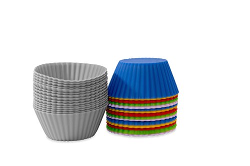 BackeFix – die besten Silikon Muffinförmchen |★ ohne Fett und Papierförmchen backen ★ | ideal für Muffins und Cupcakes | Backzeit mit deinen Liebsten wird zum Kinderspiel – Silikon Antihaft Muffinformen | keine Einwegformen mehr, Backförmchen Muffinform Backformen Muffinförmchen BPA-frei | 2 Jahre Garantie (20 Stück) - 8