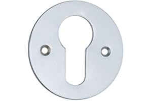 Euroart Round Face Fix Euro Profile Escutcheon – 50mm (Satin Chrome Finish) Ideal for Both Residential and Commercial Doors