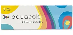 Aquacolor Daily Disposable Powered Color Contact Lenses (5 Powered Lens/Box) (Tricky Turquoise) (-0.75)