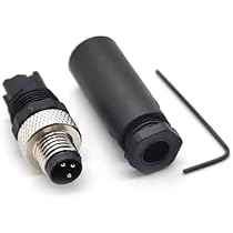 2 Stück M8 Stecker Wasserdicht IP67 – 3-polig, Schraubklemmen, Für Industrie-Sensoren & Elektrofahrräder