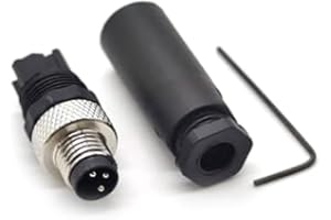 BAYZCONN Conector masculino de 3 Pines m8, ensamblado en el sitio con sensor cableado de 8 mm, conector Circular Industrial ip67 conector recto de A código no blindado 60V 4A