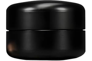 ehomiiii Ligero Airtight Stash-Box: Ø55 x 46 mm, protección contra la luz UV, hermético e impermeable – Recipiente de acero inoxidable para pastillas, hierbas, especias o joyas (negro)