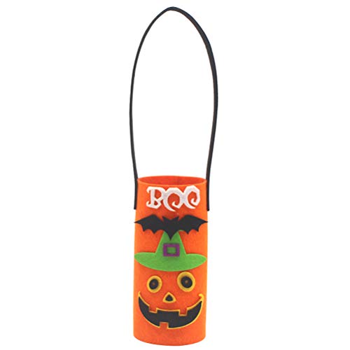 Preisvergleich Produktbild BESTOYARD Halloween Weinflasche Taschen Abdeckungen Rotweinflasche Tragbare Tragetaschen Halter Party Supplies (Kürbis)