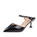 Produktbild EARIAL& Stiletto Strap Pointed Slides Diamond Slippers Rhinestone Mules Runway Pumps Sandals Women Shoes 2018 Spring Crystal High Heels Black 37