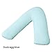 Adamlinens 68 pick V Pillowcase (Duckegg blue) V Shape Pillow Case Cover Only
