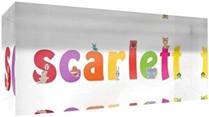 Feel Good Art Diamond Polished Keepsake/Token in Rectangular Design, Girl's Name (5 x 21 x 2 cm, Scarlett)