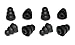 Produktbild 8 x SunshineTronic hochwertige Ohrpolster für In-Ear-Ohrhörer | Pyramide | schwarz | Größe: M