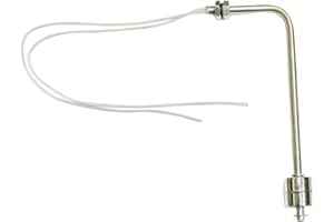 ZWEQUIPINT Interrupteur à flotteur de type L - Capteur de niveau d'eau fabriqué en acier inoxydable 304 et 316L (150 mm)