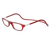 Jee gafas de lectura hombre mujer reading glasses con iman OL02(rojo,+2.00)