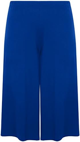 MISS n MAM New Ladies Women Pull On Soft Jersey Culottes Standard &amp; Plus Sizes 14-26 (22, Royal Blue)