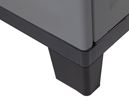 Ondis24 Kunststoffschrank Up Spind dunkelgrau anthrazit Aufbewahrungsschrank abschließbar mit Besenfach - 5