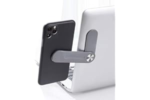 ORTHOTIC PRODUCTS WE'LL TREAT YOU WELL Adjustable Laptop Side Mount Clip Laptop Phone Holder on Monitor Magnetic Laptop Stand Computer Monitor Expansion Bracket for 4-8 Inches iPhone Smartphone Slim Portable Black colour (Black)
