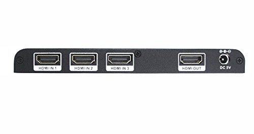 WINGONEER 3×1 HDMI Switch / Verteiler / Rangierlok UHD 4K HDMI 2.0 HDCP 2.2 3D 1080P DVI1.0 Full HD 3 In 1 Out mit Fernbedienung - 2