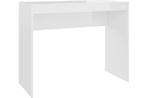 ‎VIDAXL vidaXL Schreibtisch Computertisch Büromöbel Büro PC Tisch Arbeitstisch Bürotisch Laptoptisch Konsolentisch Hochglanz-Weiß 90x40x72cm Holzwerkstoff
