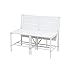 Produktbild Siena Garden 2er Bank Magic Bench, 54x98x77cm, Stahl, pulverbeschichtet in matt weiß