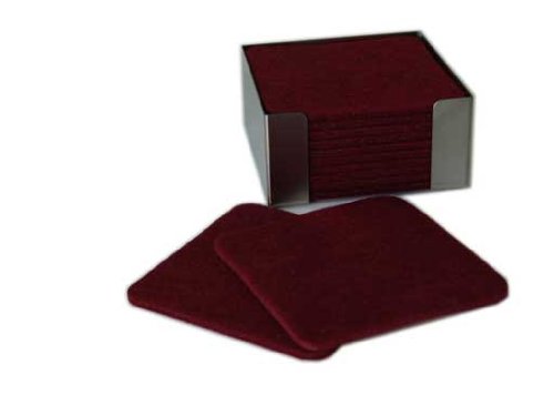 Preisvergleich Produktbild Filzuntersetzer 100 x100 mm Bordeaux