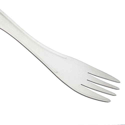 Overmont 2x Löffel Gabel Besteck Geschirr Gedeck Titan für Camping Ausflug Picknick Wandern Outdoor Sport - 4