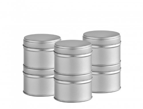 24 kleine Gewürzdosen mit extra Aromadeckel Ø 6,6cm, Höhe 4,6cm, stapelbar, inkl. 24 Etiketten - 4