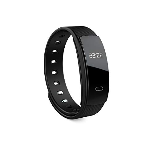 Preisvergleich Produktbild guoxuEE QS80 Wasserdichtes Smart Armband Pulsmesser Schrittzähler Fitness Tracker-schwarz