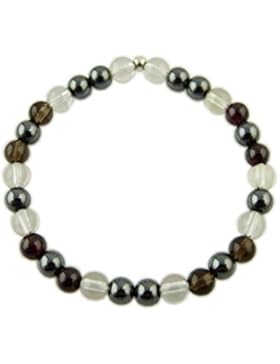 Chakra Armband - 1. Chakra - Basischakra - mit 925er Silber Perle, Heilsteinarmband, Stretcharmband