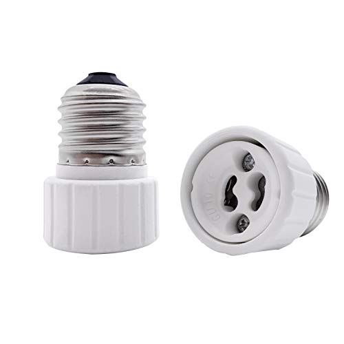 YAYZA! 2-Confezione Base Convertitori E27 to GU10 Lampada Lampadina Adattatore Watt Massima Potenza Termica 500W Resistente Fino a 220? Nessun Pericolo di Incendio Certificato CE