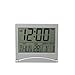 Produktbild Lidahaotin Faltbare Mini Silent-Tisch Reise elektronische Digital-Wecker-Temperatur-Kalender Snooze großer LCD-Schirm Silber-