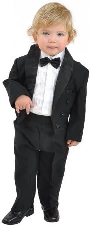 5 Pcs. Children's Suit Baby Christening Communion Tailcoat Tux/Dinner Jacket Many Sizes Various Colours - black, UK 3 years