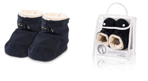 Slumbertoes Baby Winter Booties Blue, water resistant, hand made, size 12-18 months